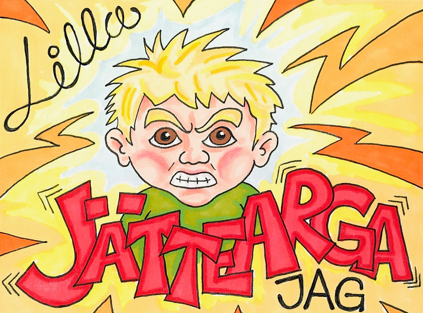 Bokomslag bilderbok Lilla jattearga jag