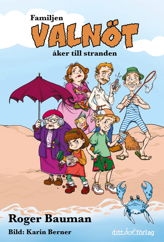 Bokomslag Familjen Valnöt åker till stranden