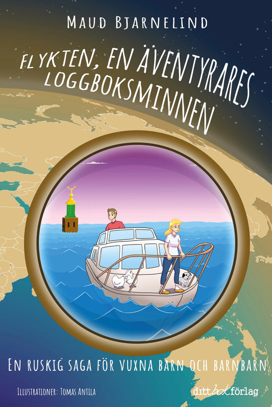 Bokomslag ungdomsbok Flykten, en äventyrares loggboksminnen