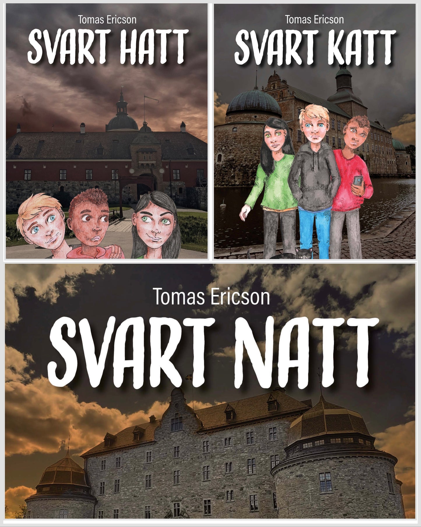 Hela serien bokomslag Svart natt katt hatt